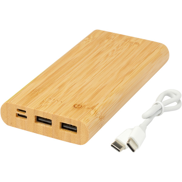 Tulda 10,000 mAh powerbank af bambus
