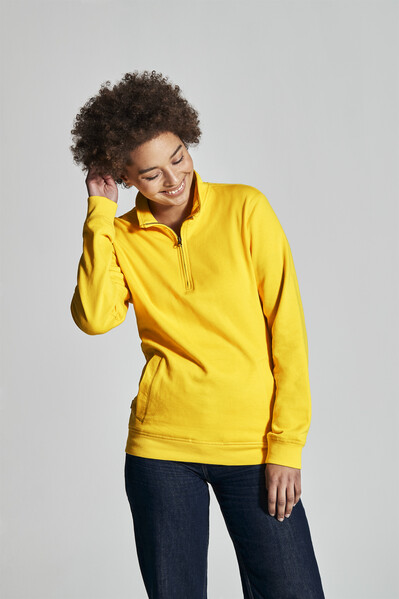 Cottover Gots Half Zip Unisex white M