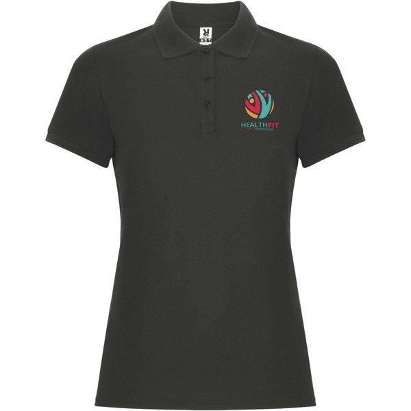 Polo da donna a maniche corte Pegaso Premium - Piombo scuro / L