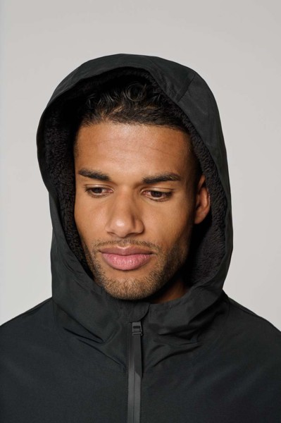Unisex Sherpa-Lined Long Parka - Black / 2XL/3XL