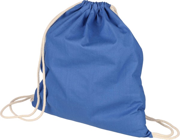Mochila com cordão em algodão Oeko-Tex (140 g/m2) Bridget - White