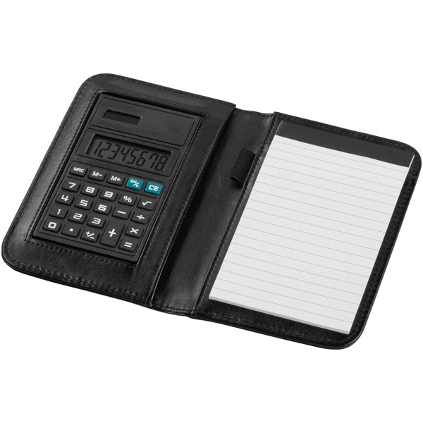 Smarti A6 notebook with calculator - Solid Black