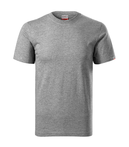 Tričko Unisex Rimeck® Recall - Tmavě Šedý Melír 12 (Brand Label) / XL