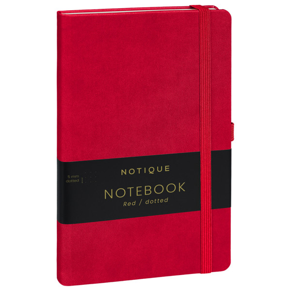 Notique Notes Červený, Tečkovaný, 13 x 21 cm