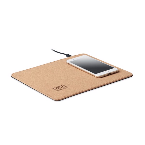 Wireless Matty cork mouse pad, 15W charger
