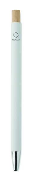 Recycled aluminium ball pen Bergamo - White