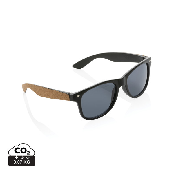 XD - GRS recycled PC plastic sunglasses with cork