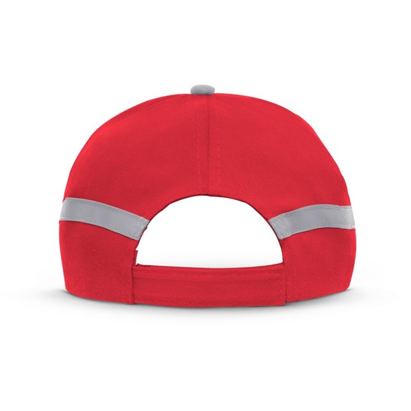 JONES. Polyester cap with reflective elements - Red