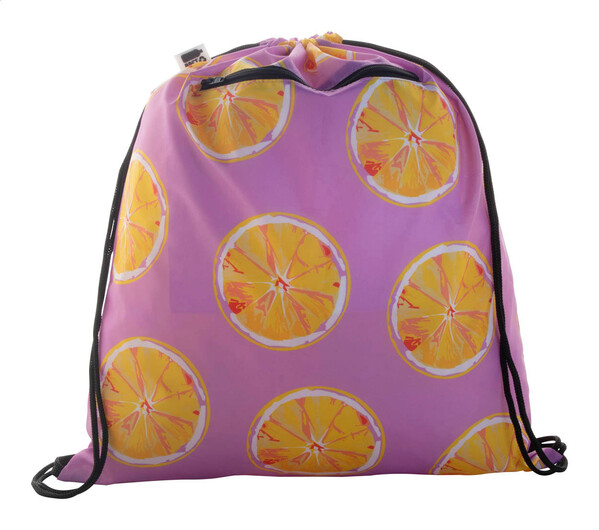 Sac piscine CreaDraw Zip RPET - Noir / Blanc