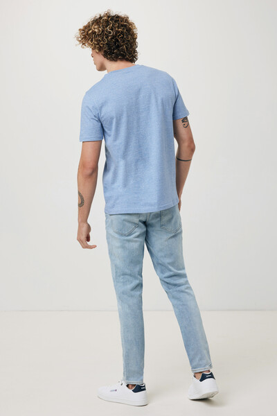 Tričko IQONIQ Brett z recykl. bavlny - Light Heather Blue / XXS