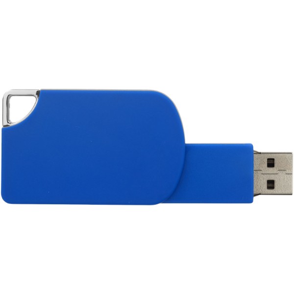 Clé USB pivotante carrée - Bleu / 64GB