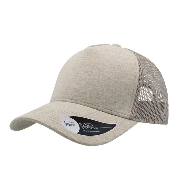 Boné Rapper Jersey, 50% Poliéster/ 50% Algodão - Cinza Claro