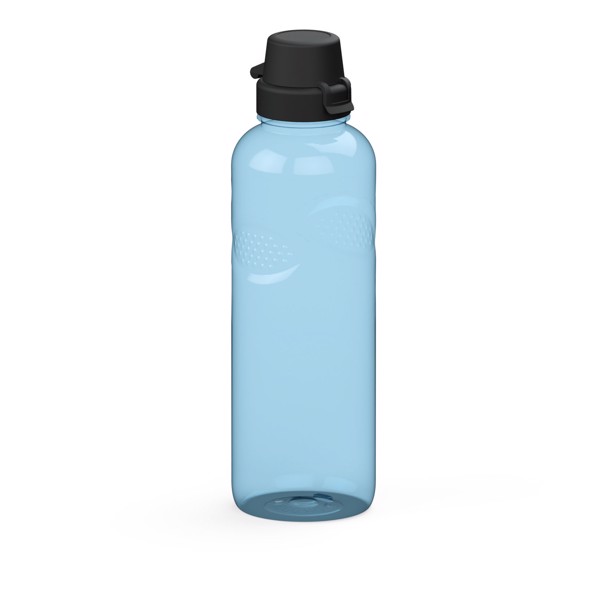 Drink Bottle Carve "School" Clear-Transparent 1.0 L - Transparent-Blue / Black