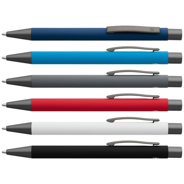 Stylo Bowie Softy en aluminium recyclé - Assortiment / Laser