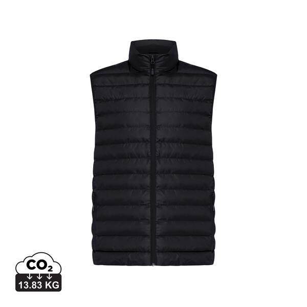 Bodywarmer homme en polyester recyclé Iqoniq Meru - Noir / XL
