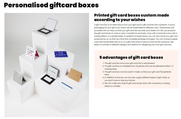 Gift boxes - custom made