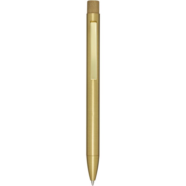 Penna a sfera in ottone riciclato Beatriz (inchiostro nero) - Oro