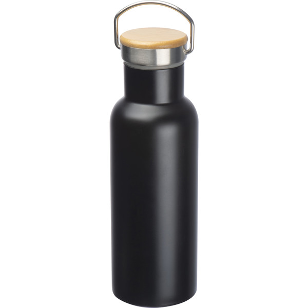 EDOARDO Nerezová fľaša 500 ml - Black