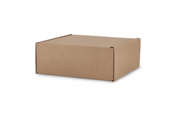 Boîte cadeau personnalisée pour 4 mugs 24.3 x 24.3 x 9.9 cm - Marron