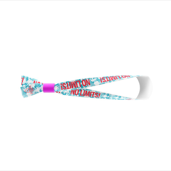Pulseiras de poliéster com sublimação - Cor integral / Lilás / Fecho de plástico não amovível