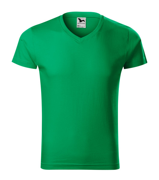 T-Shirt Men’S Malfini® Slim Fit V-Neck - Kelly Green / 2XL