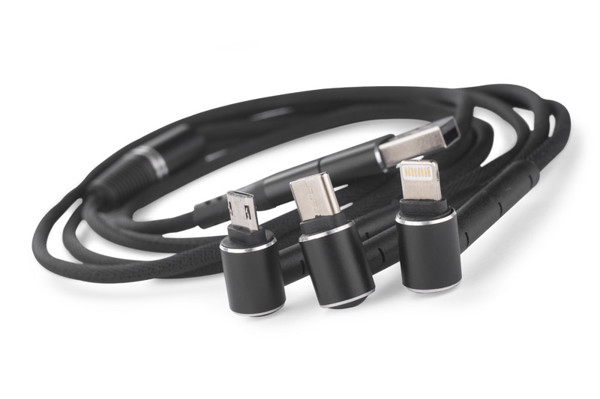 6 in 1 USB cable RICO - black