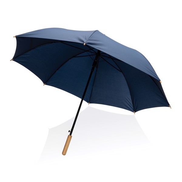Parapluie 27" en rPET et bambou ouverture auto Impact AWARE™ - Bleu Marine