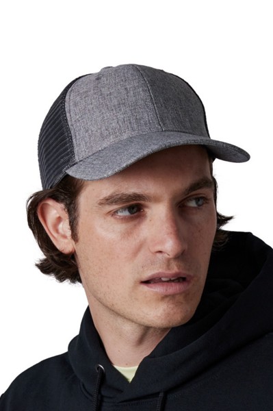 Urban Trucker Cap - 6 Panels - Silver Heather / Dark Grey
