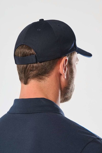 Oekotex Certified 6 Panels Cap With Sandwich Peak - White / Royal Blue