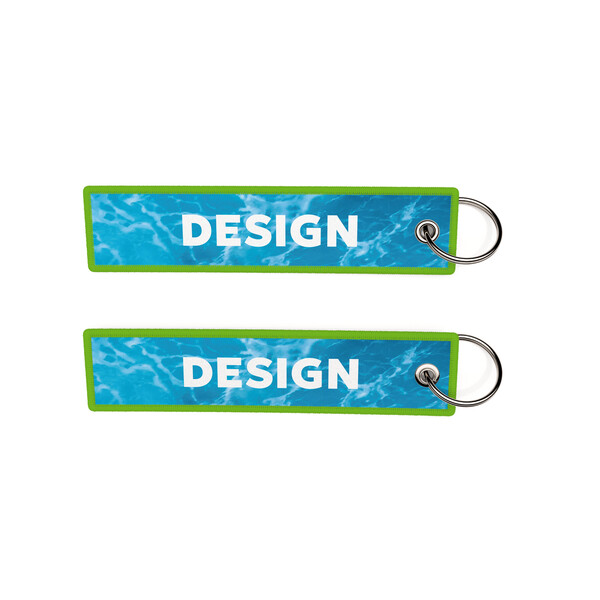 Full colour printed key tag - Lime Green