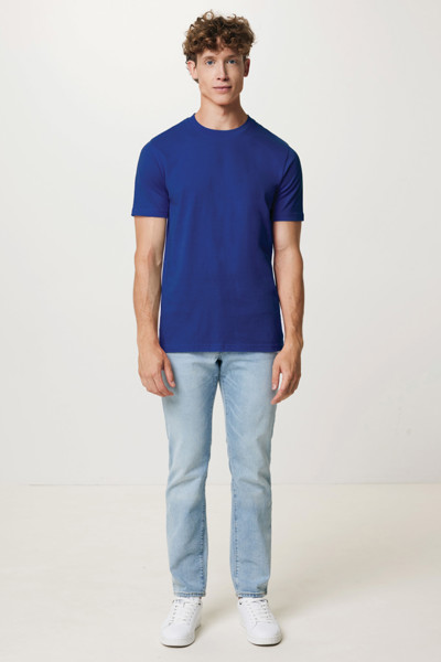 T-shirt en coton recyclé IQONIQ Brett - Bleu Royal / S