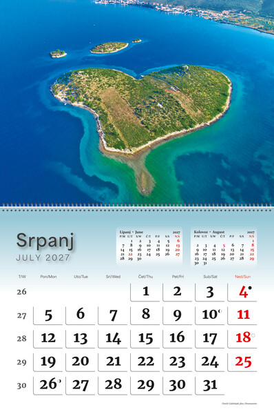 Preklopni zidni kalendar – Obala i more