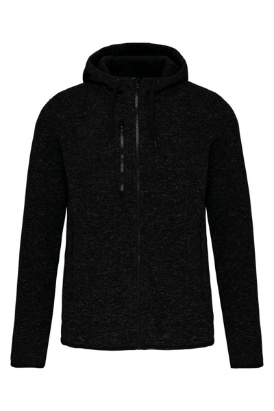 Ladies’ Heather Hooded Jacket - Dark Grey Melange / 2XL