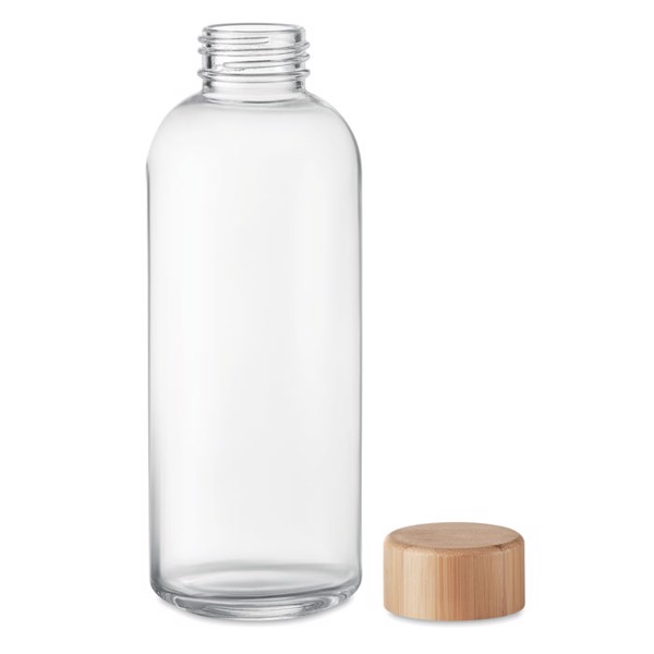 Glass bottle 650ml bamboo lid Frisian