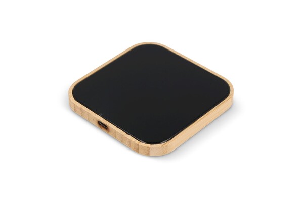 Chargeur sans fil bambou et verre 10W