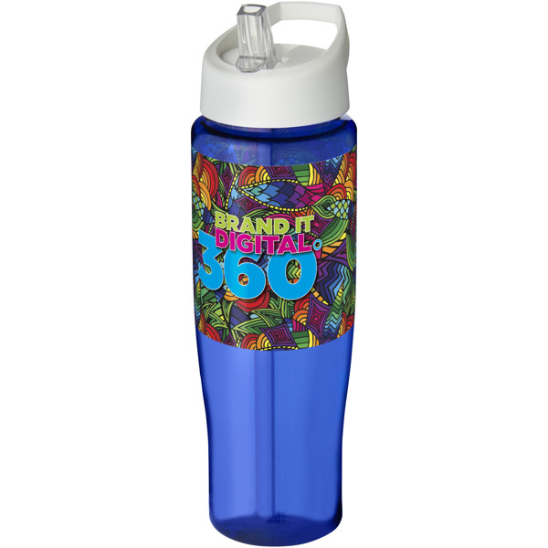 Bouteille de sport H2O Active® Tempo 700ml - Bleu / Blanc