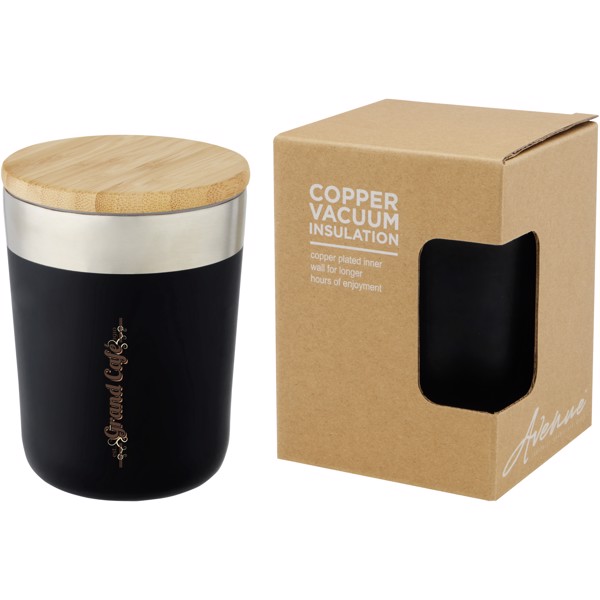 300 ml termohrnček Lagan - Jednofarebná čierna