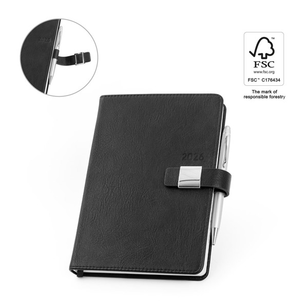 MUSSET A5. Agenda A5 em PU (58% reciclado)