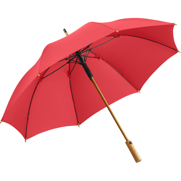 AC-Midsize-Bambus-Stockschirm ÖkoBrella - Rot Ws