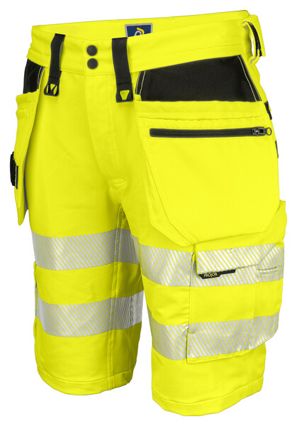 6575 Shorts stretch Yellow/Black C148