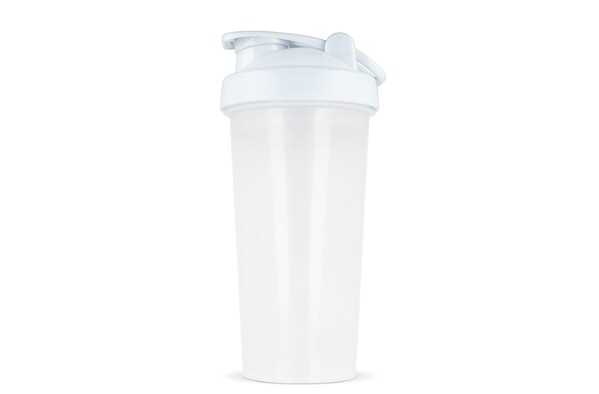Shaker bottle 700ml, mixing grid - White