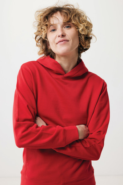 Iqoniq Yengo φούτερ από ανακυκλωμένο βαμβάκι με κουκούλα και πλαϊνές τσέπες - Red / S