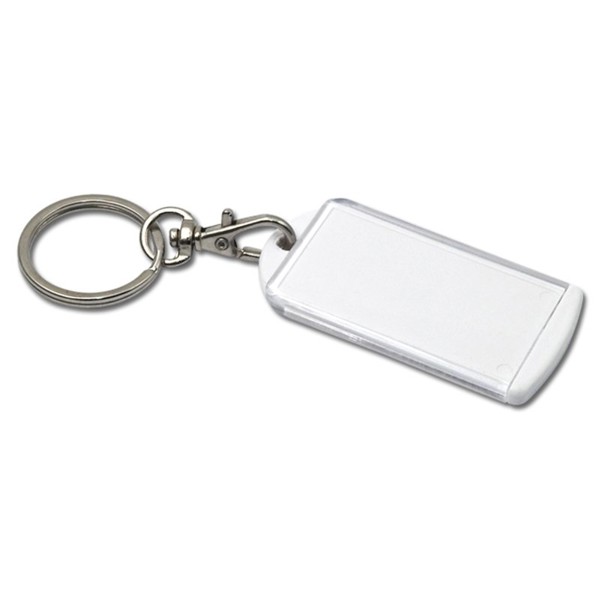 KEY-RING LABEL HOLDER - Blanc / 