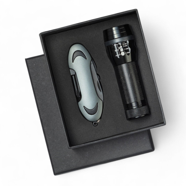 COFFRET COLORADO I, TORCHE ET COUTEAU - Gris