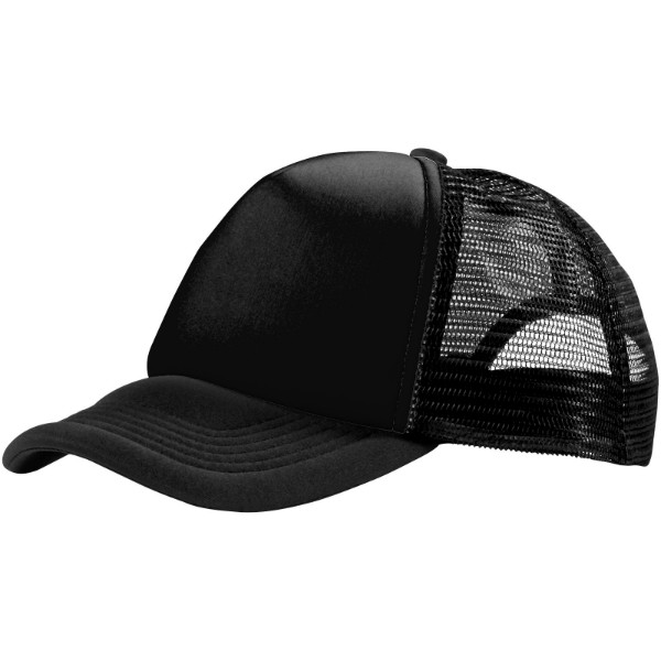 Casquette 5 panneaux Trucker - Noir / Noir