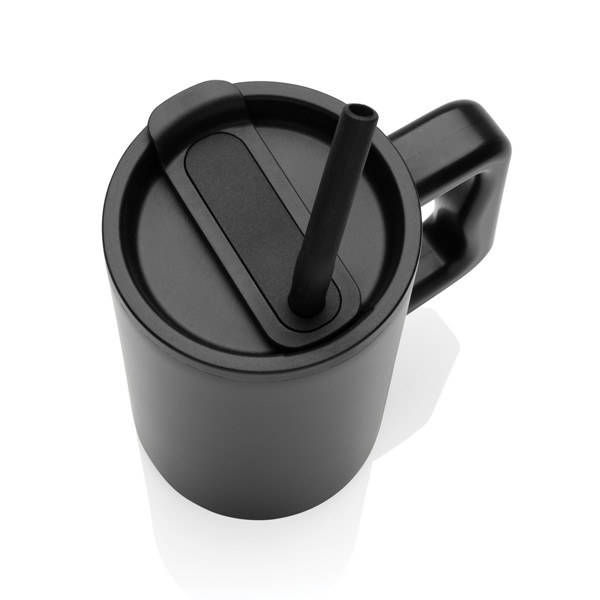 Cube RCS certificirana šalica od recikliranog čelika 800 ml - Crna