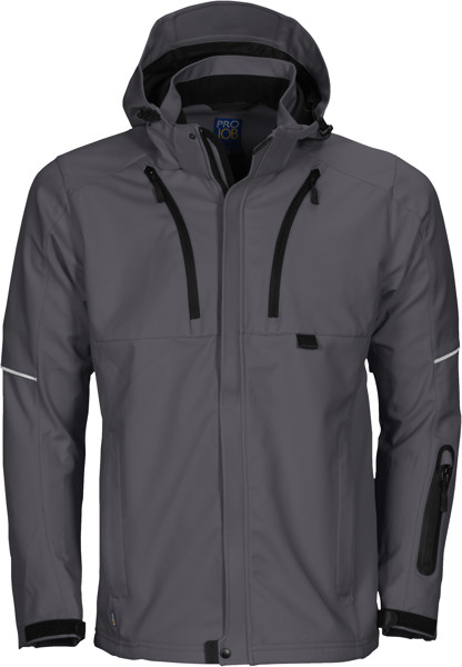 Workwear 3-layer Softshell Jacket ProJob | 3406 Functional Jacket - Grey / L