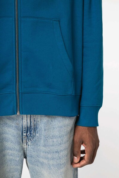 Unisex Zip-Up Hooded Sweatshirt - Ivory / L