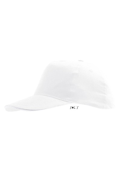Sol's Sunny Kids' - Five Panels Cap - White