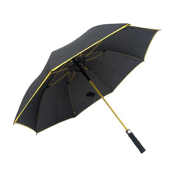 Chapéu de Chuva c/ pormenor colorido - Preto / Amarelo Brilhante 